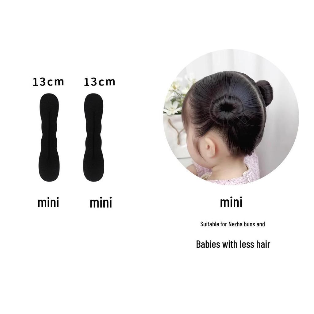 Детский пучок для волос - Пушистый цветок-бутон, клипса для легких причесок с двойным пучком