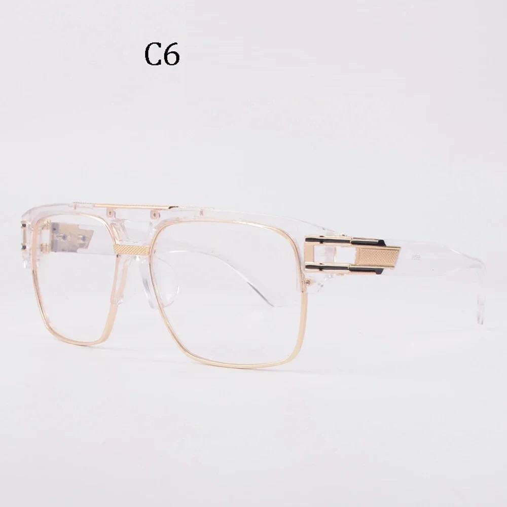 Classic Luxury Men Sunglasses Glamour Fashion Brand Sun Glasses For Women Mirrored Retro Vintage Square Designer Shades