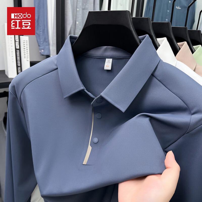 Мужская рубашка-поло в стиле business casual с длинным рукавом