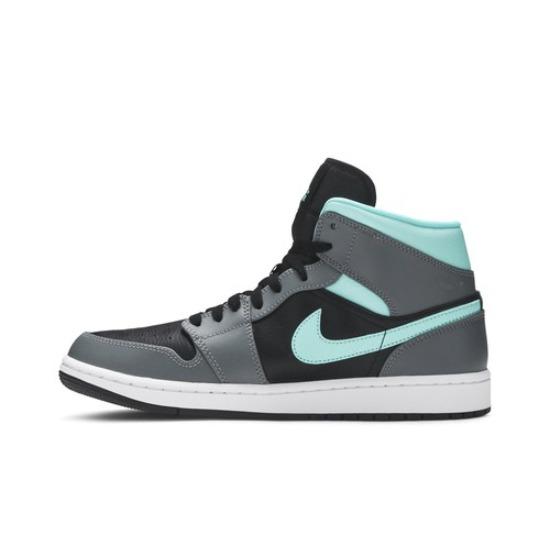 Air Jordan 1 Mid Серый Аква 554724-063