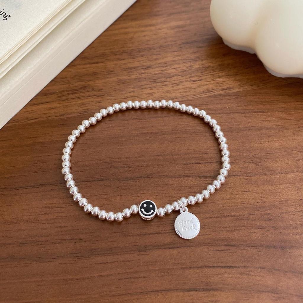 Браслет из разноцветных бусин Smiley из серебра 925 пробы для женщин — модный, стильный и универсальный