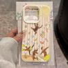 Phone Case For iPhone 11 12 13 14 15 16 17 Pro Max XS XR X 16 Plus 16E 17E 17Air Beach Monkey Summer Stripe Pattern Lychee Cover