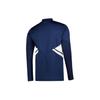 Adidas Logo Print Striped Trim Half-Zip Training Long Sleeve T-Shirt Men Tops Navy-Blue HA6270