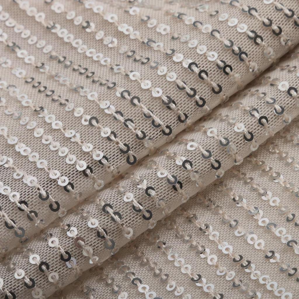 2025 European/American One-Shoulder Sequin Evening Dress with Oblique Collar