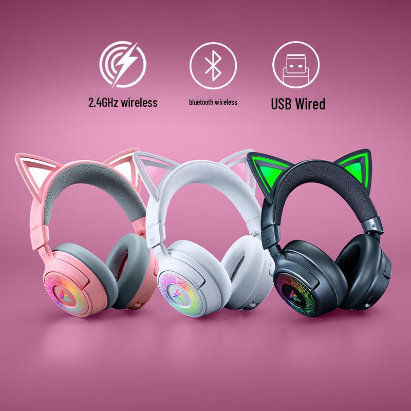 Razer Kraken Kitty V3 Pro Tri-Mode RGB Gaming Headset