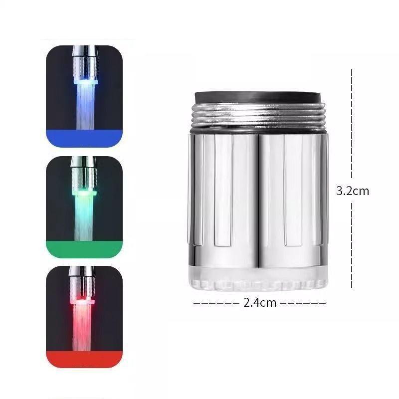 1 шт. Креативный удлинитель крана Светодиодный датчик температуры 3-цветная подсветка крана Кухня Ванная комната Светящийся кран для воды Кран Насадка Душ