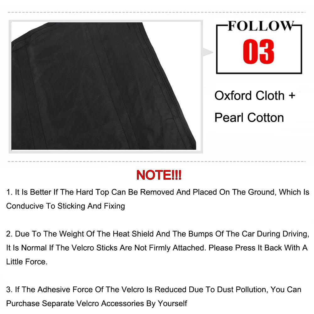 Roof Heat Insulation Cotton Sound Deadener Cover Kit for Jeep Wrangler JL 2018 2019 2020 2021 2022 2023 2/4-Door Car Accessories Heat Shields 2