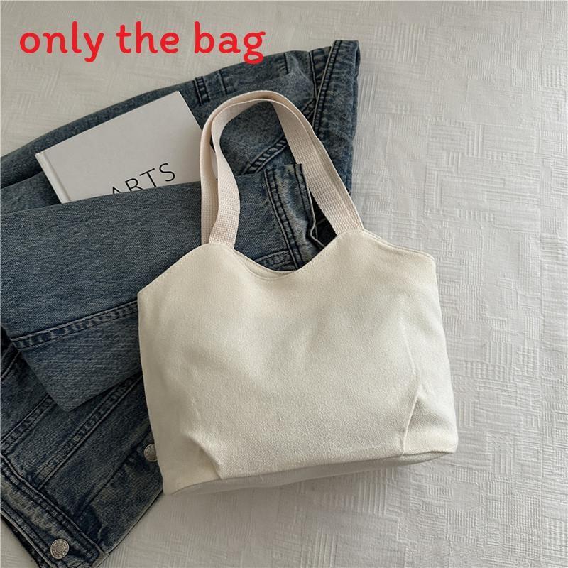 Fashionable Canvas Shoulder Bag With Large Capacity And Solid Color Design For Womens Everyday Wear