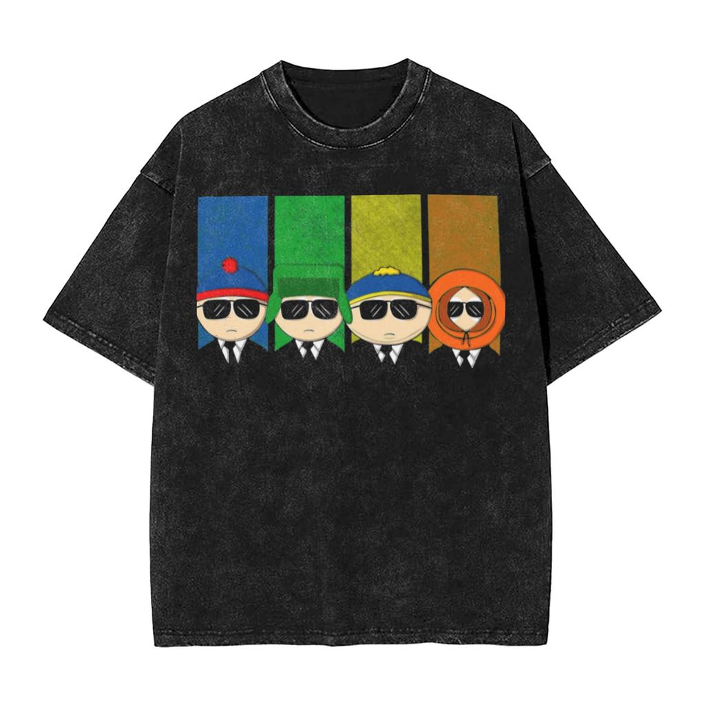 Souths parked Oh My God They Killed Kenny Washed T Shirts Streetwear Hip Hop Fashion TShirt Unisex Women Short Sleeve Oversize