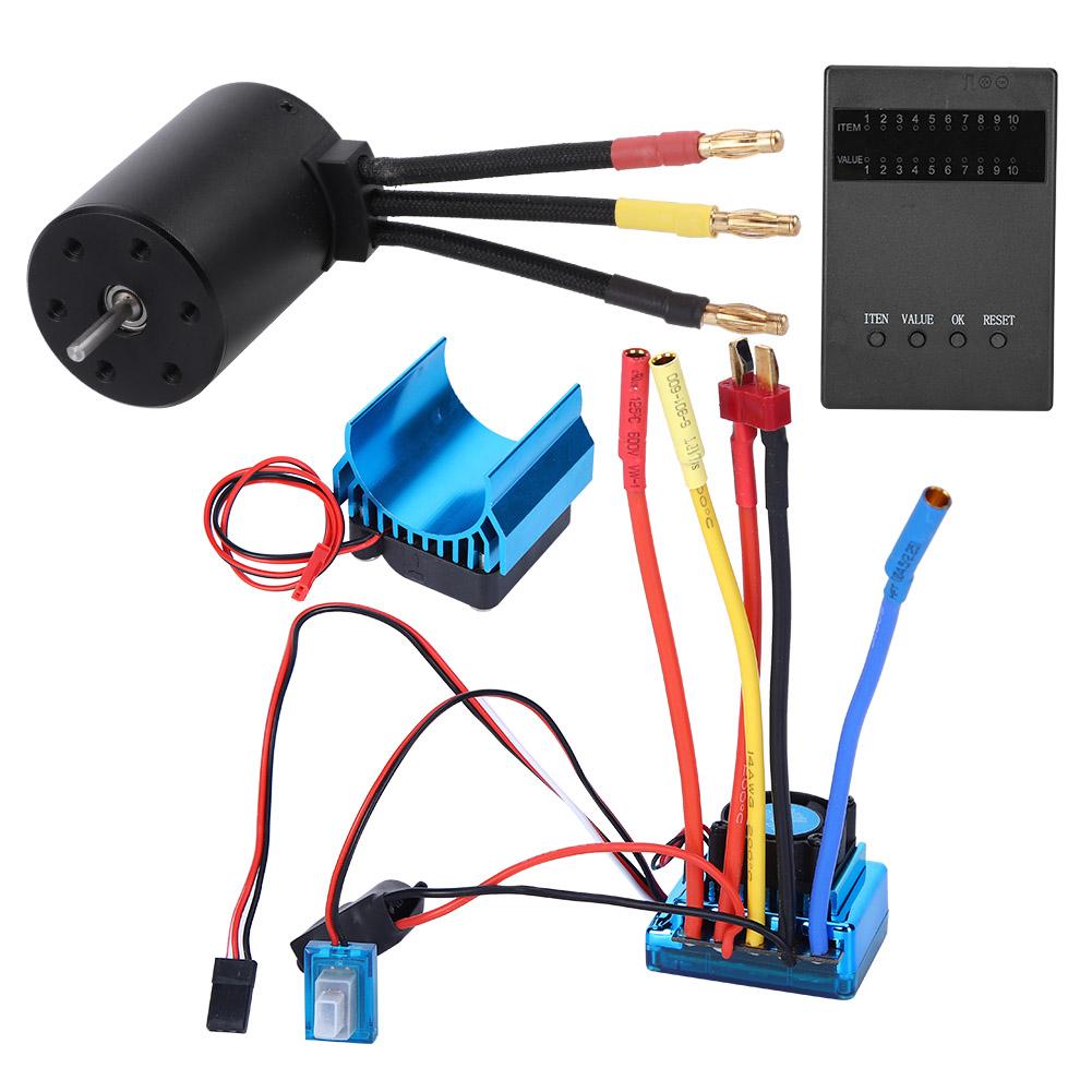 Двигатель 3650 3100Kv Бесколлекторный ESC Радиатор Набор Программных Карт для 1/10 RC Машины(60А )