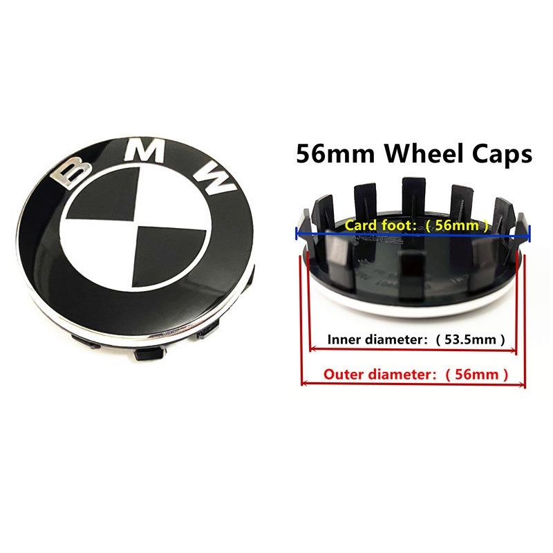 Car Black White BMW Logo Front Hood Emblem 82mm Rear Badge 74mm Wheel Hub Cap 56mm steering wheel sticker 45mm Accessories MP1
