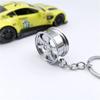 Цинк Цинковый сплав Брелок для ключей в виде автомобильного колеса Ступица колеса Шина Обод Держатель для ключей Индивидуальность Подарки