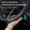 Suitable for Mercedes-Benz Carbon Fiber Texture Steering Wheel Cover Snap-On Wave-Shaped Sports Design Protective Case Class Gle Glc Gla BC2