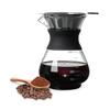 400ml Glass Coffee Server with Dripper Stainless Steel Barley Black Tea Dishwasher For Home or Office Use [KILALINK] Heat-Resistant Set, Reusable,