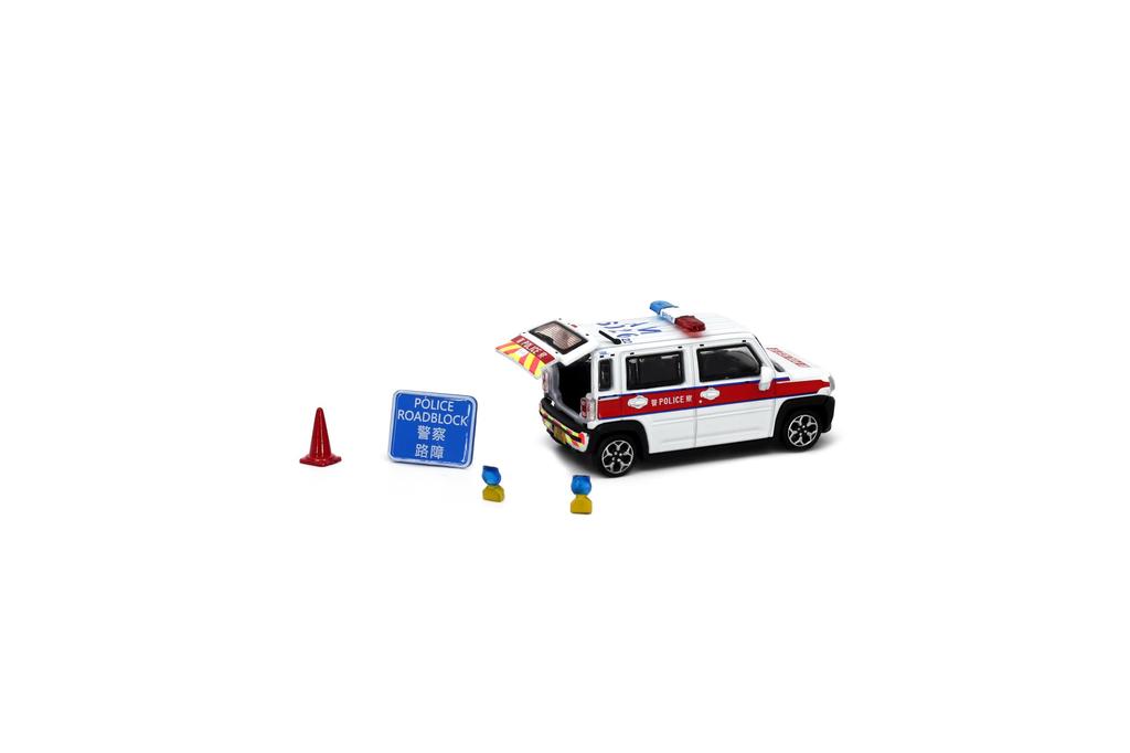 Игрушка East 1/64 Tiny City Suzuki Hustler Полицейский автомобиль (Готовая модель с аксессуарами)