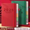 (Logo Can Be Engraved) 2024 Business Schedule Book with Strap, Student 365-day Daily Planning Book, Plan Book, Record Book, Notebook