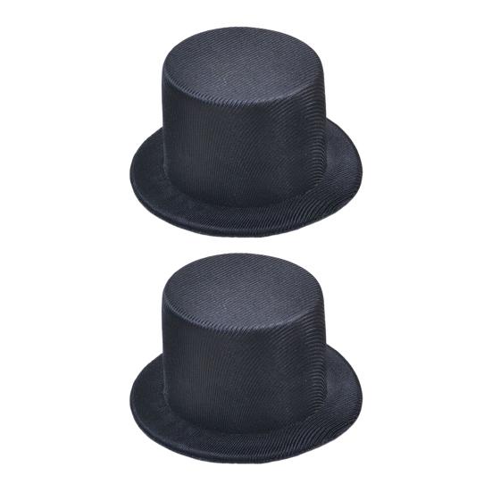 Мини Цилиндр 9см ЕВА Топперы для Кукол Рукоделия Черный/Белый Аксессуар для Костюма Питомца Рождественское Украшение