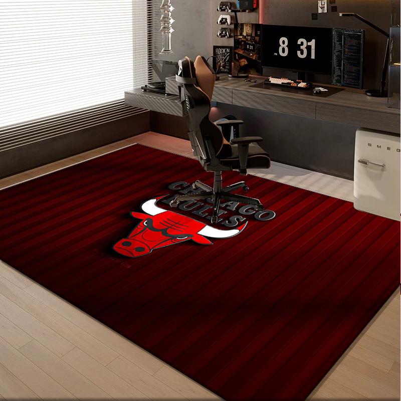 1PC rug Chicago-Bulls Logo Carpet, Chair Rug,Area Rug for Office Bedroom living rooms bedroom, Doormat decor Christmas fan gifts