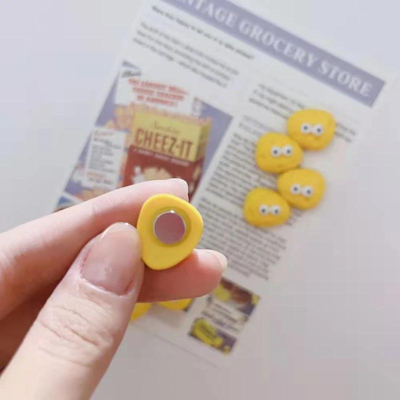 8 шт. Мультяшные милые глаза сыр Магнит на холодильник Po Доска для сообщений Настенное украшение Доска объявлений Магнитные наклейки Домашний декор