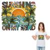 Summer Man Woman Thermal Sticker Patch Sunshine Diy Hoodies Clothes Stickers Heat Press Appliqued Parches Ropa T-Shirt Patches