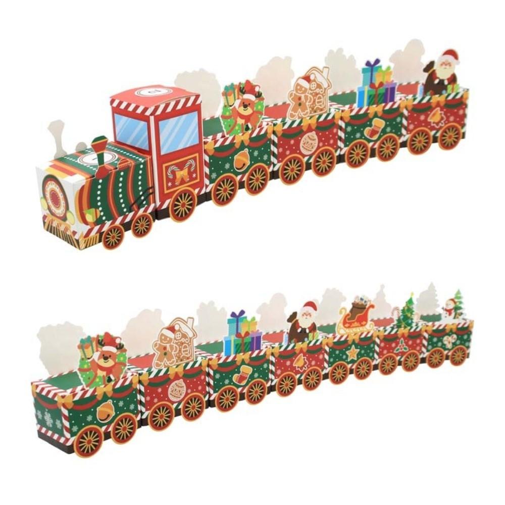 Paper Train Christmas Advent Calendar Advent Calendar Number Candy Present Christmas Box Creative Design Sticker