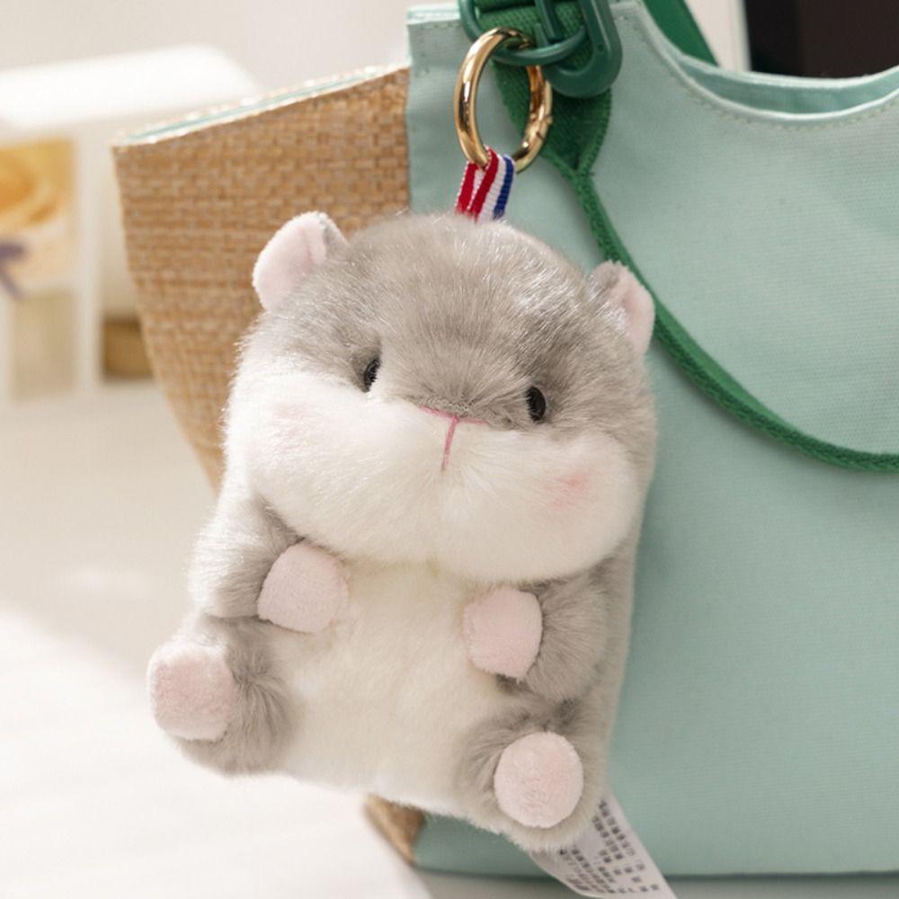 Elephant Pig Cow Plush Keychain Hamster Pig Rabbit Doll Plush Keyring  Holiday Gift
