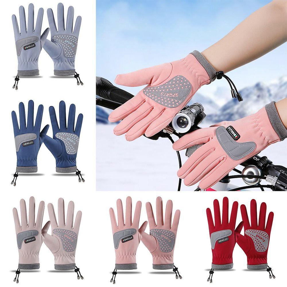 Keep Warm Anti Slip Gloves Fleece Lined Children's Riding Mittens Skateboarding