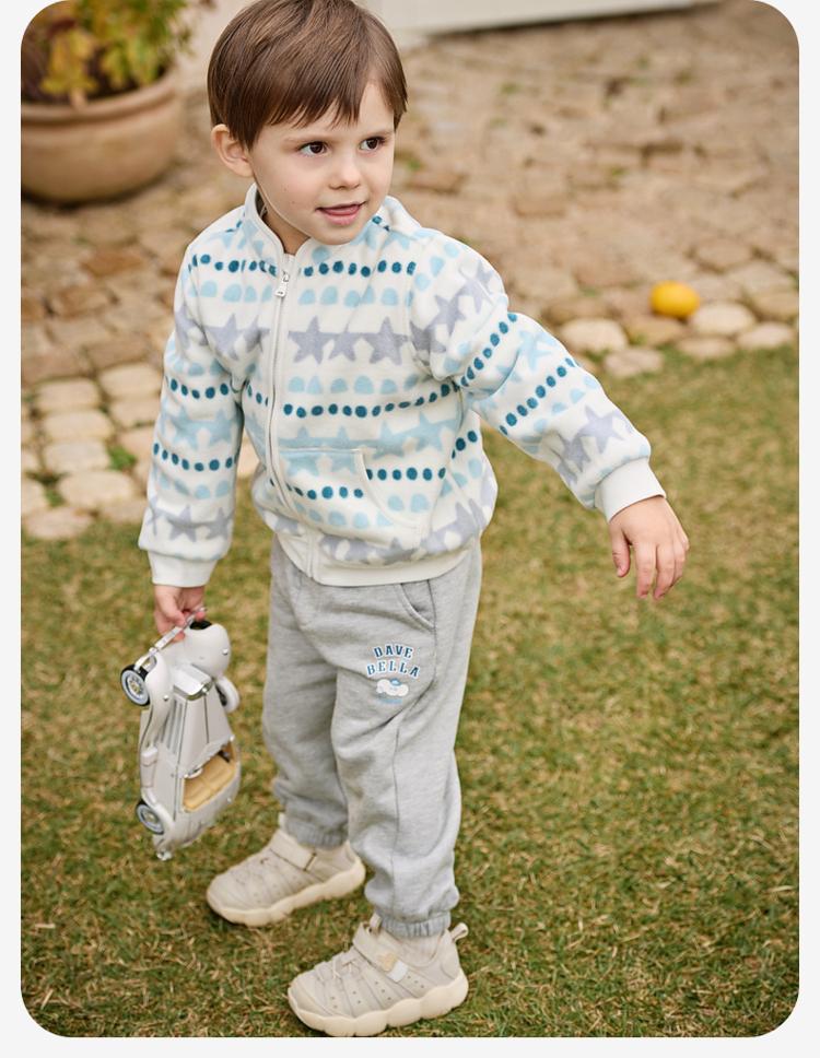 David Bella Boys' Sports Shoes Spring New Collection Children's White Shoes Antibacterial Shoes Kindergarten