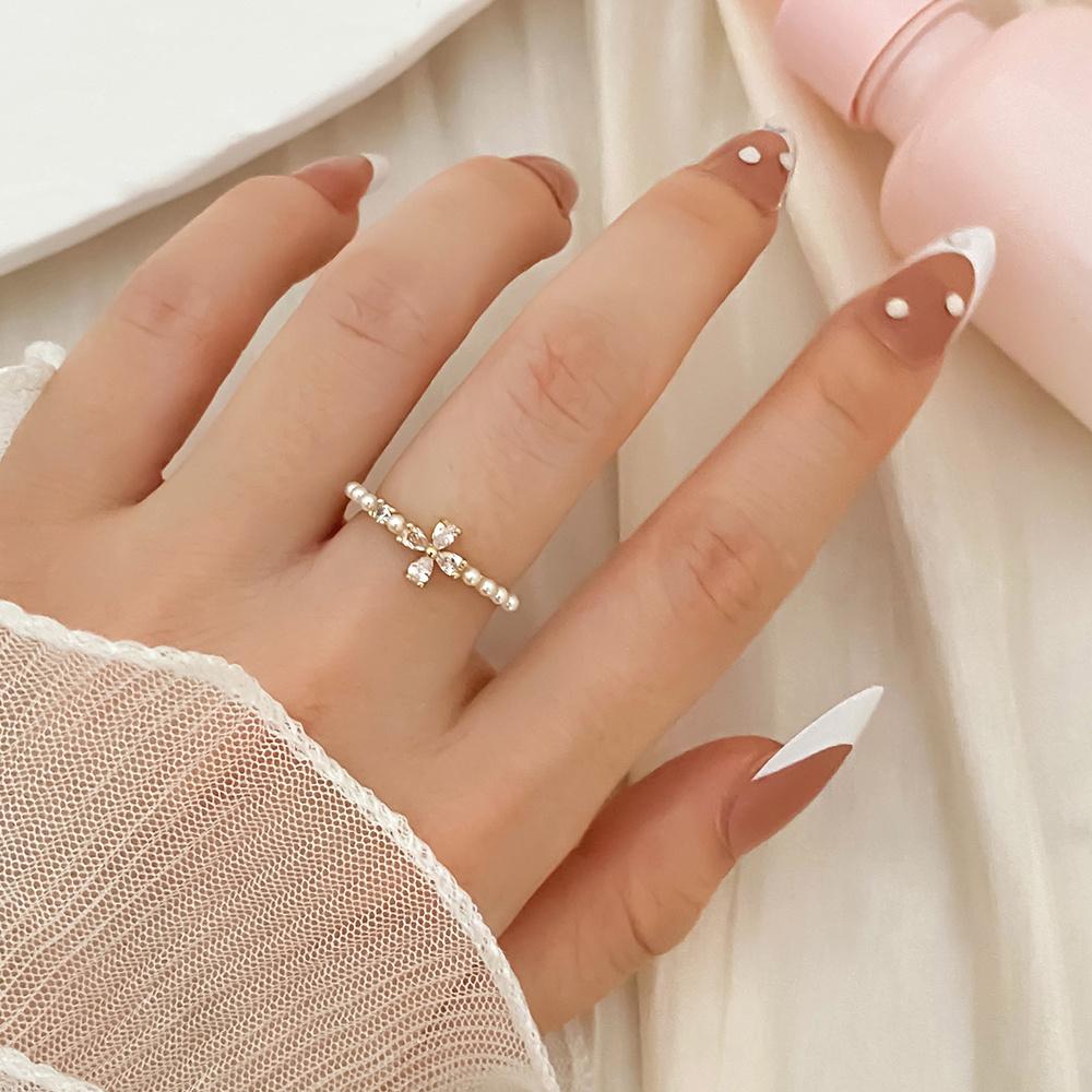 Модные геометрические кольца золотого цвета, сверкающее открытое кольцо с цирконом, эффектные ювелирные изделия для женщин