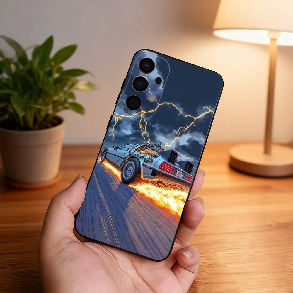 Чехол для телефона 'Назад в будущее' для Samsung S25, S24, S21, S22, S23, S30, Ultra, S20, Plus, Fe, Lite, 5G Черный