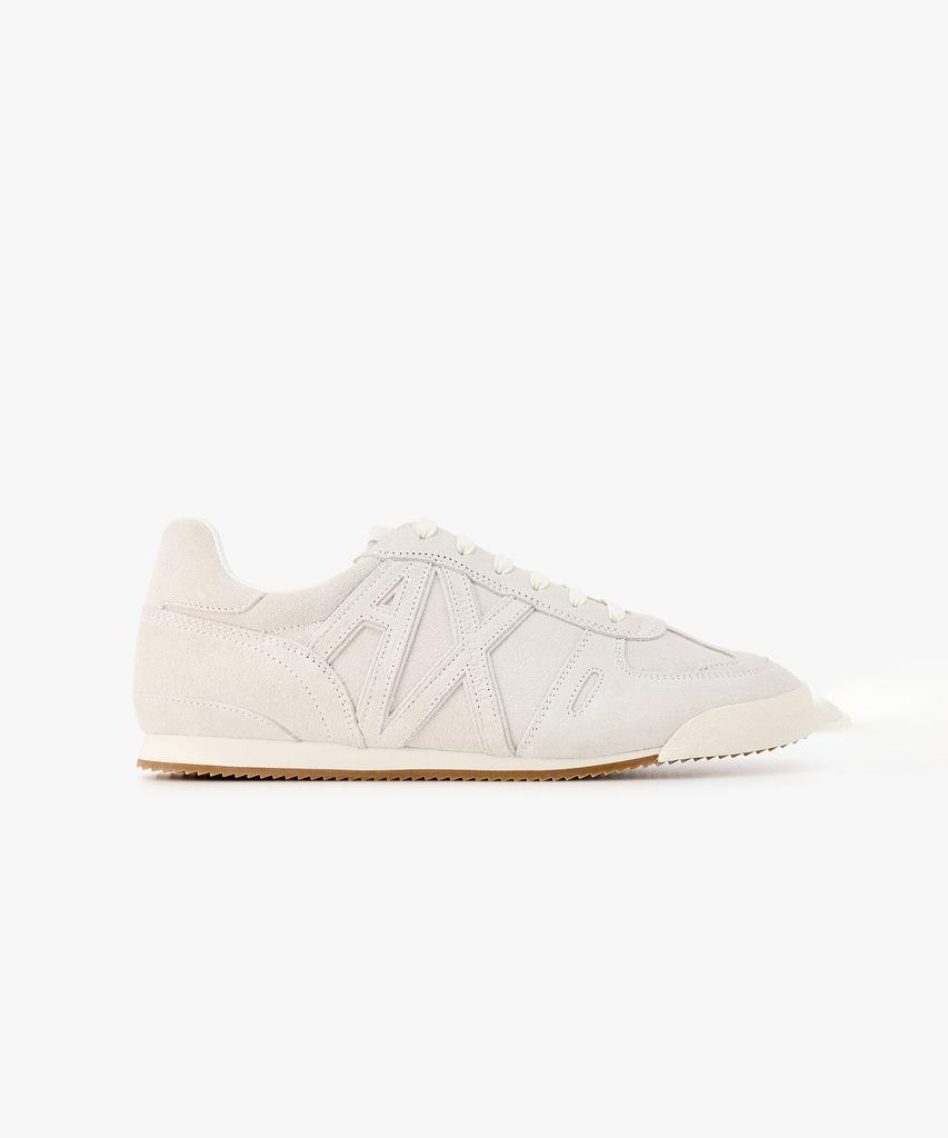 Armani Exchange Men'S Side Logo Suede Sneakers _White_A416175002
