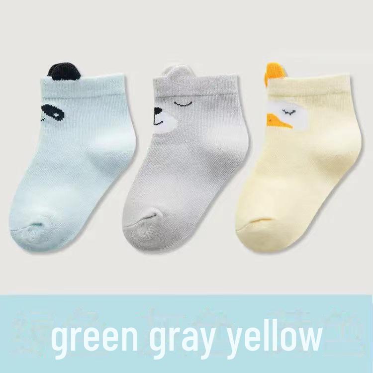 Хлопковые детские носки с рисунком на 1-3 года - весна и лето, средняя длина