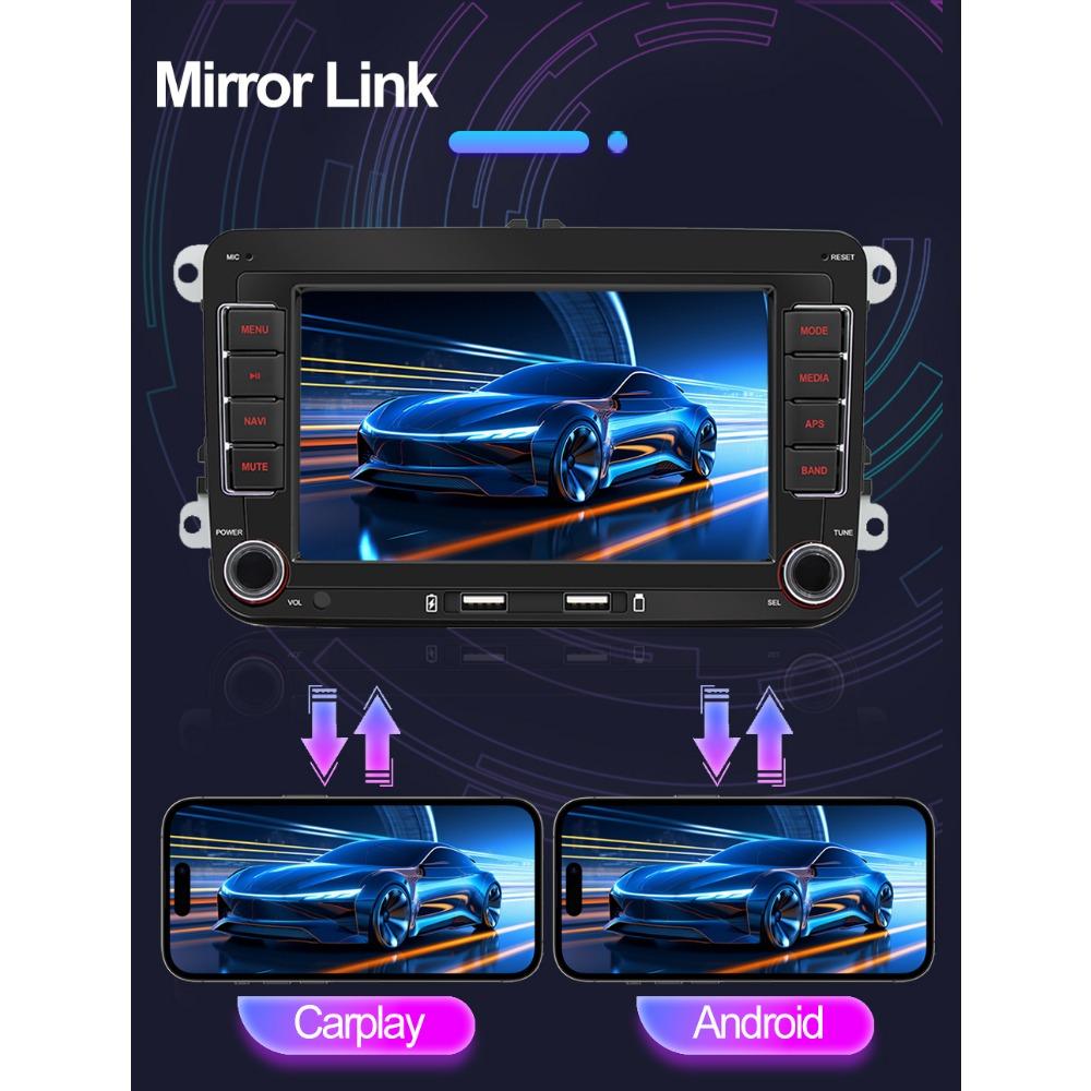 Car Radio Multimedia Player For Volkswagen/Volkswagen/Golf/Polo/Tiguan/Passat/b7/b6/SEAT/Leon/Skoda/Octavia 2 Din Android Carplay GPS Autoradio 1+32GB