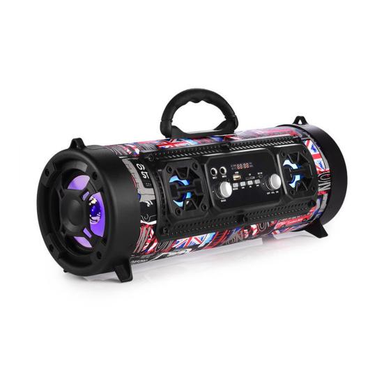 Bluetooth-совместимый динамик Портативный беспроводной динамик Аудио Радио Сабвуфер Громкий динамик с красочными световыми эффектами