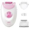 Epilator - BRAUN - Silk Epil 3 - 2 Speeds - Shaving Head - Accessories Included - LED Lighting