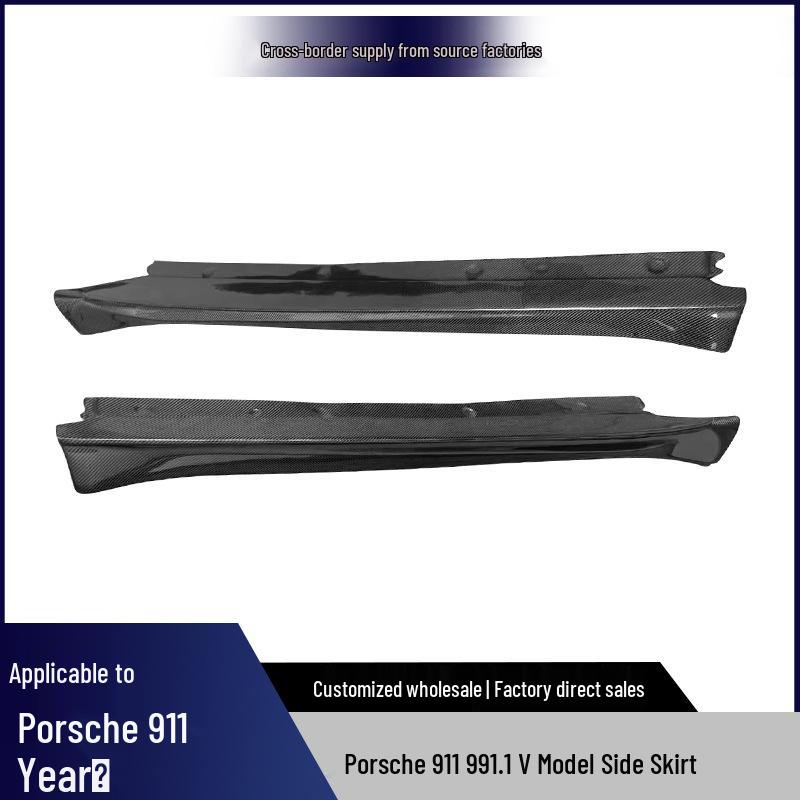 Porsche 911 991.1 Carbon Fiber V-Shaped Side Skirts & Side Spoiler Accessories