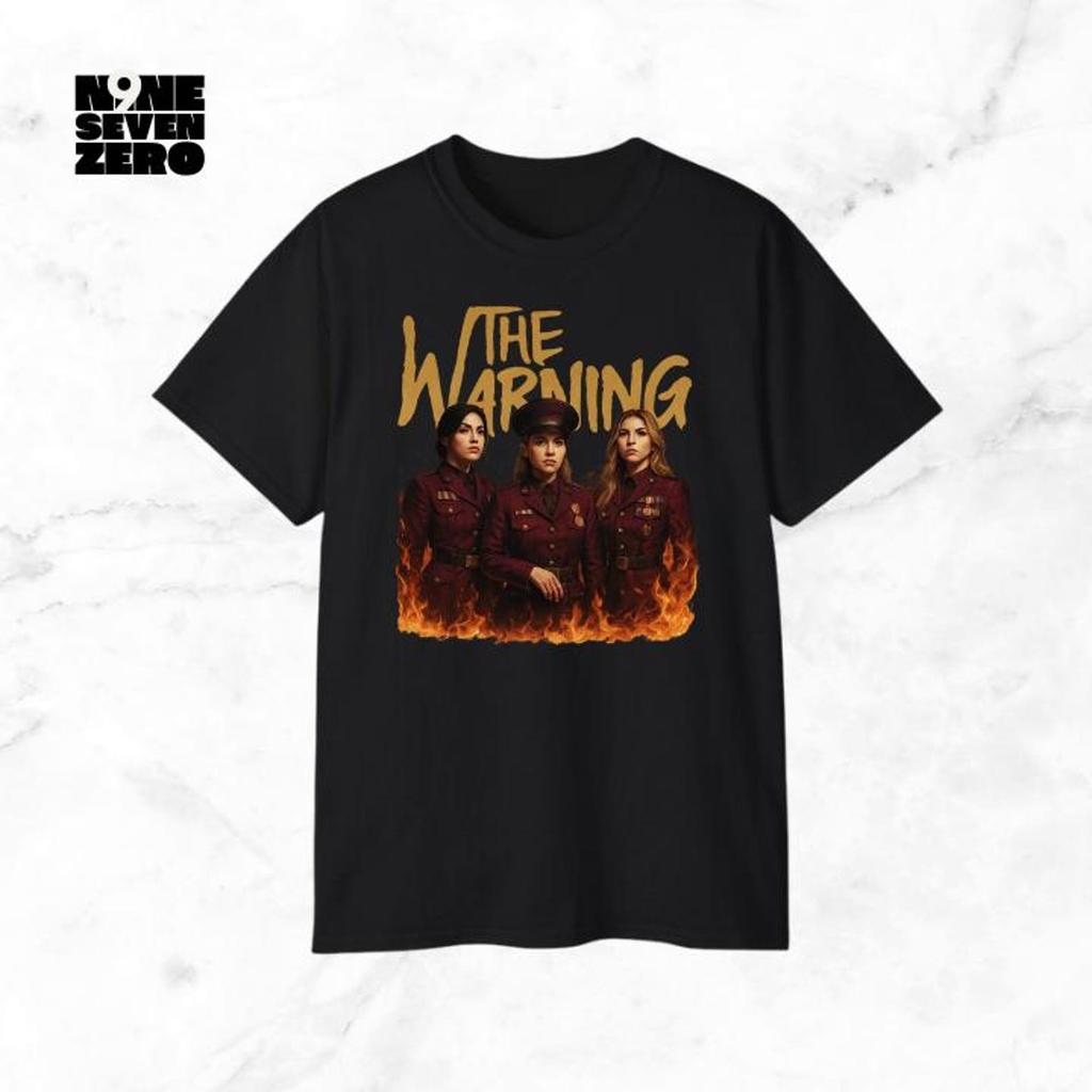 The Warning Band T-Shirt | Black Gildan 5000 Unisex Cotton Tee