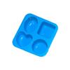 4 Cavity Round Oval Heart Square Shape  Mold Soap Making Silicone Soap Molds Portable Unique Soap Making Tools