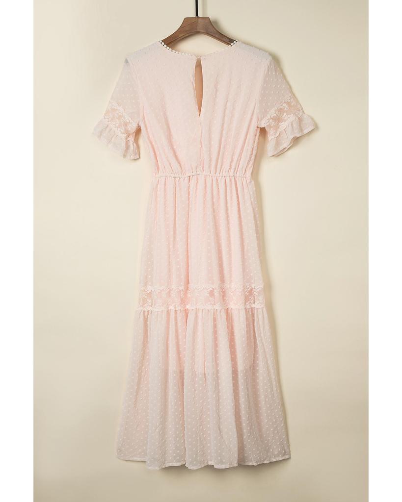 Azura Exchange Платье макси с кружевной отделкой