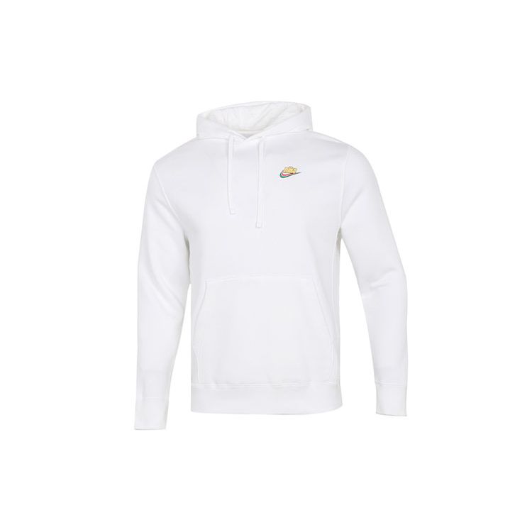Nike Sportswear Keep It Clean Fleece-Lined Pullover Hoodie Men Tops White DM2200-100