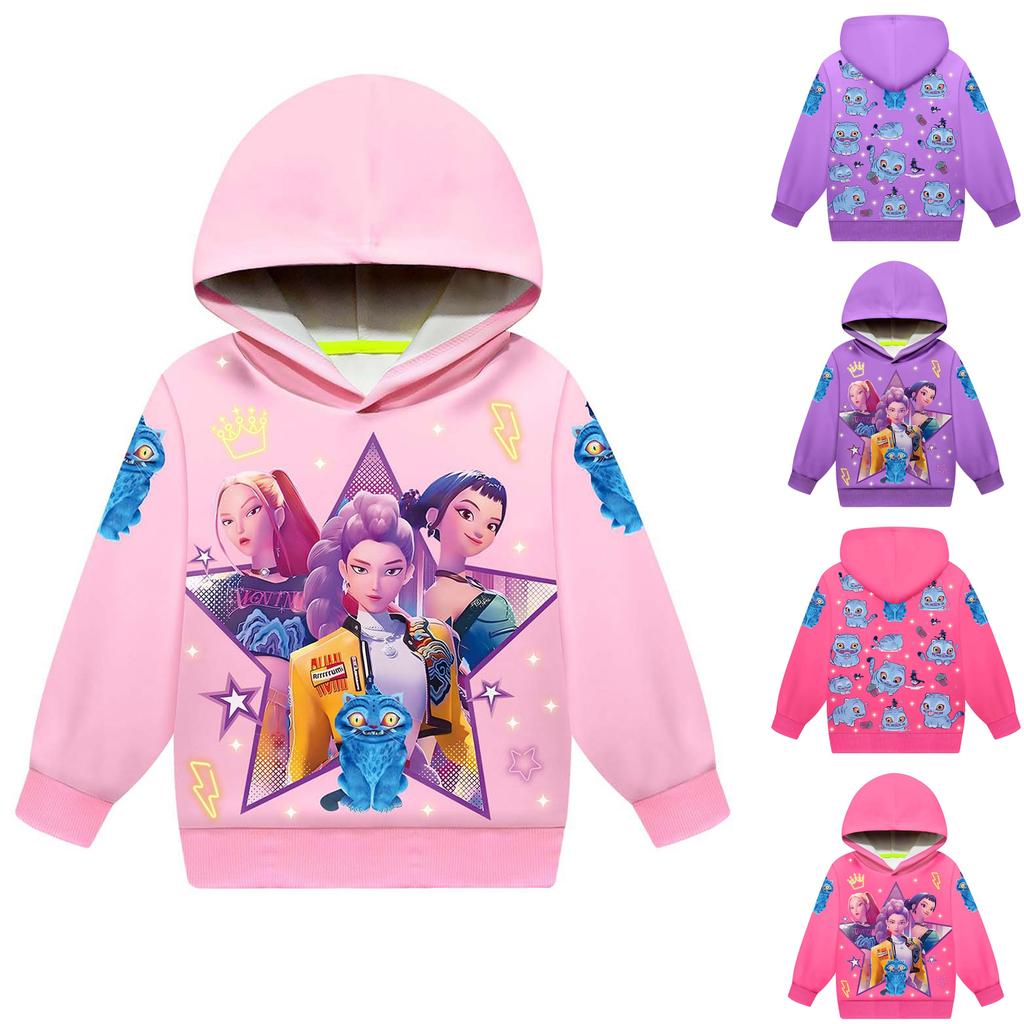 Girls Boys Hoodie Casual School Outdoor Sweatshirts For 2-12 Years Kids