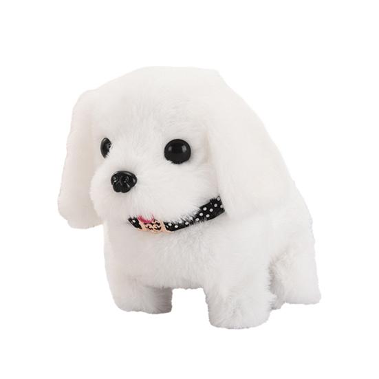 Kids Electric Plush Dog Toy Interactive Barking Nodding Movable Tail Walking Puppy Plushie Toddlers Educational Simulation Stuffed Animal Toy