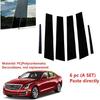 Door Window Pillar Posts Trim Molding Cover for Cadillac ATS Sedan 2013-19 | 6Pcs/Set, Glossy Black Stickers