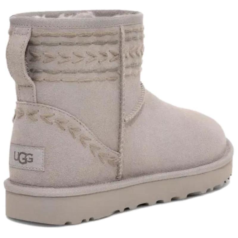 UGG CLASSIC MINI Женские зимние ботинки-кроссовки Серые 1170710-CPF