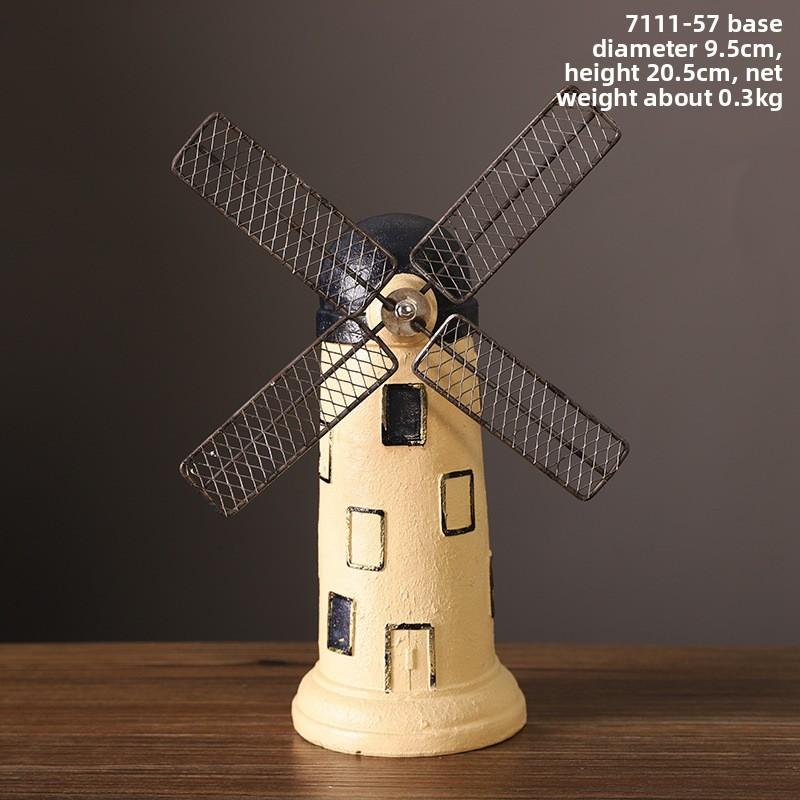 Modern Minimalist Dutch Windmill Resin Ornament For Home Office Shelf Decor