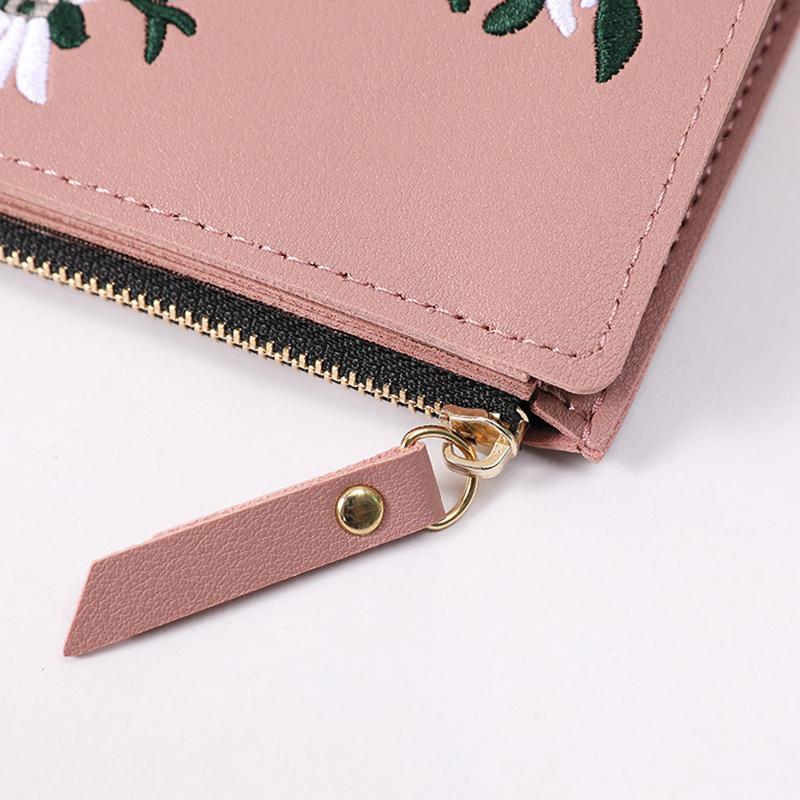 Yogodlns Модный кожаный короткий женский кошелек, женский маленький клатч, карман для монет, держатели для карт, женский кошелек с вышивкой