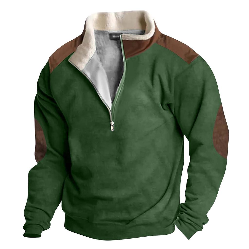 Spring And Men's Standing Collar Sweatshirt Is Outdoor Casual Sweaters Tops