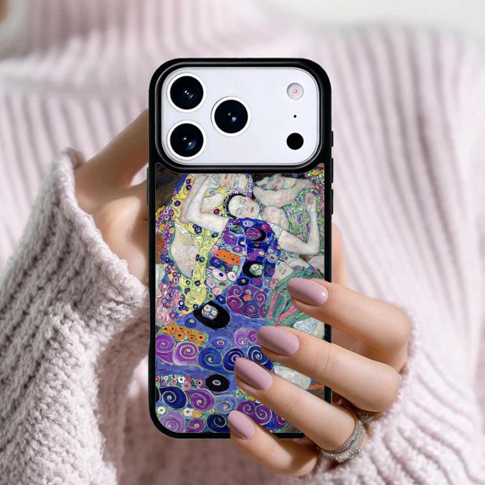 Чехол для телефона 'Поцелуй' Густава Климта Для Apple iPhone 17 Air 16E 15 14 Plus 13 12 11 Pro Max Mini Funda Cover