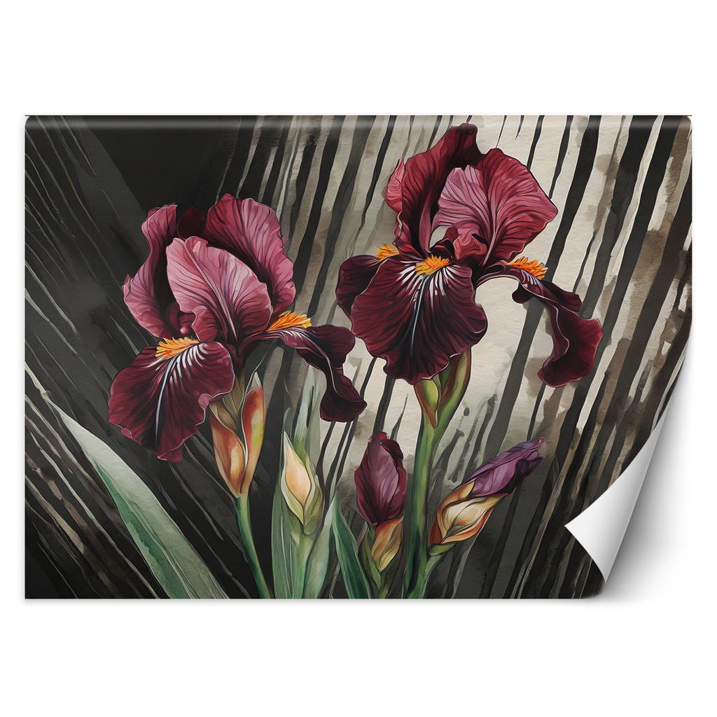 Wallpaper Red Flowers Abstraction