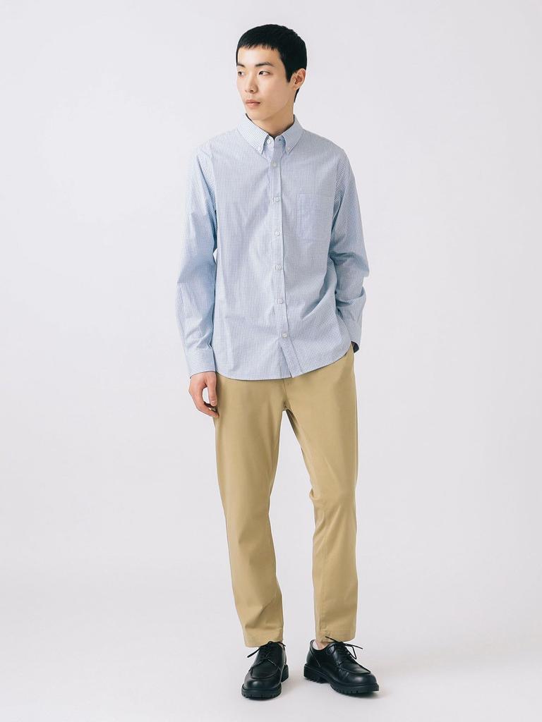 Beams Heart Men's Long Sleeve Jacquard Shirt, White, Size XL